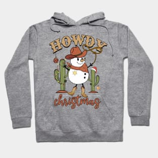 howdy christmas cowboy snowman Hoodie